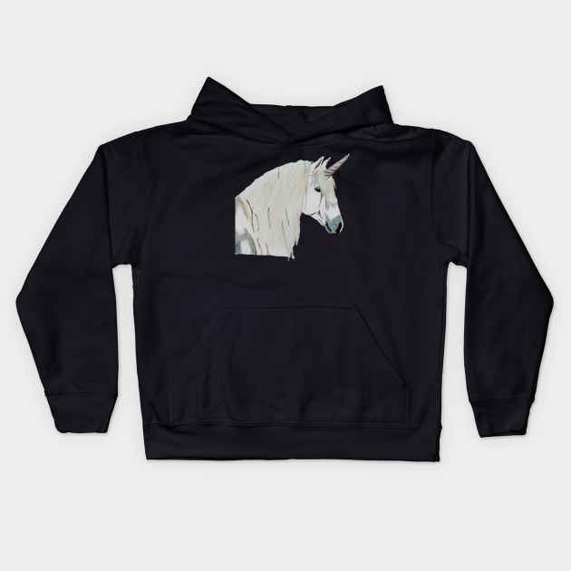 Unicorn Magic, Pure and True- Deep Purple Kids Hoodie by EarthSoul